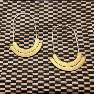 Bold & Elegant U-Drop Gold Earrings